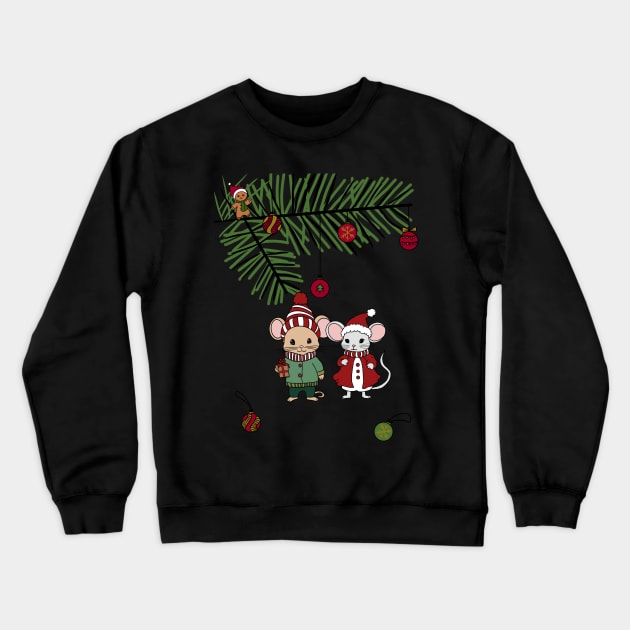 Mouse Christmas Crewneck Sweatshirt by Carries Design 